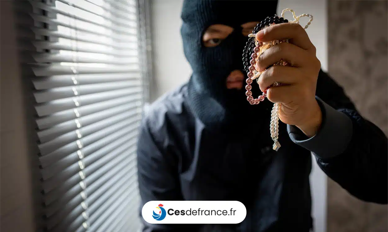 Un voleur qui a trouvé des bijoux mal cachés