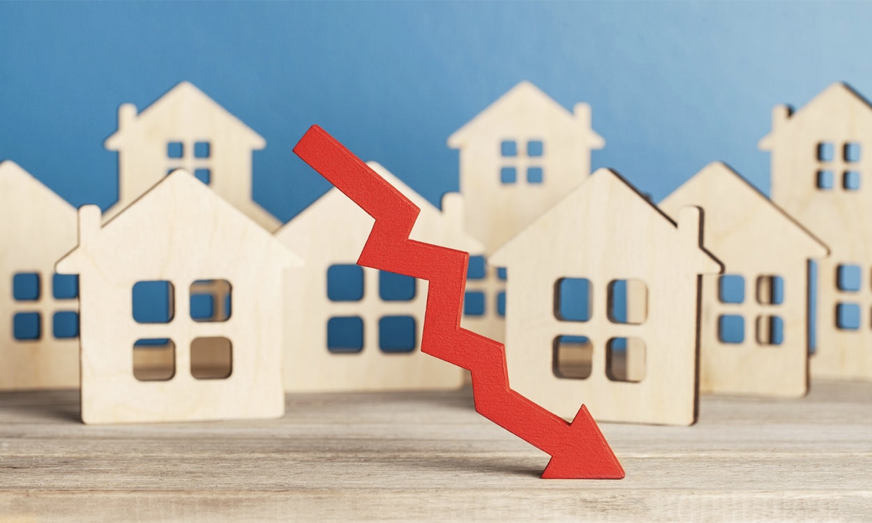 L'immobilier en crise face à la hausse des taux d'intérêt qui entraine la chute du prix des biens