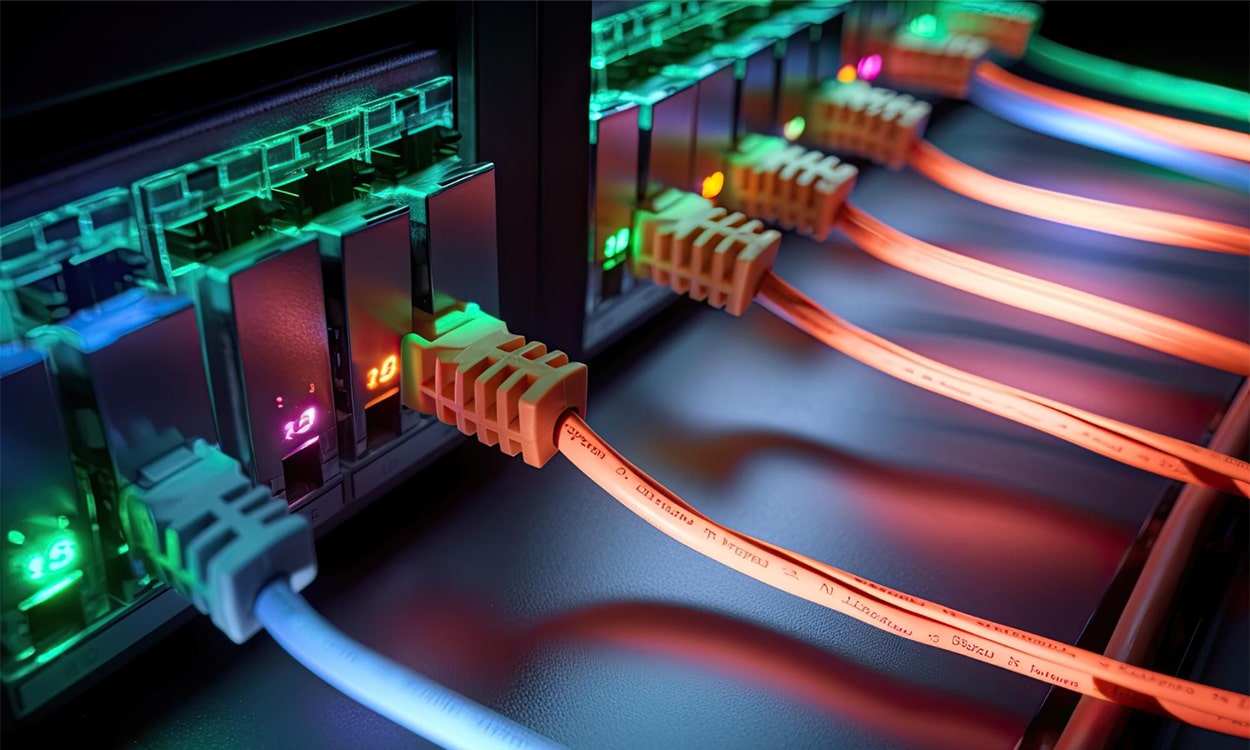 Connexion du réseau fibre et adsl pour internet
