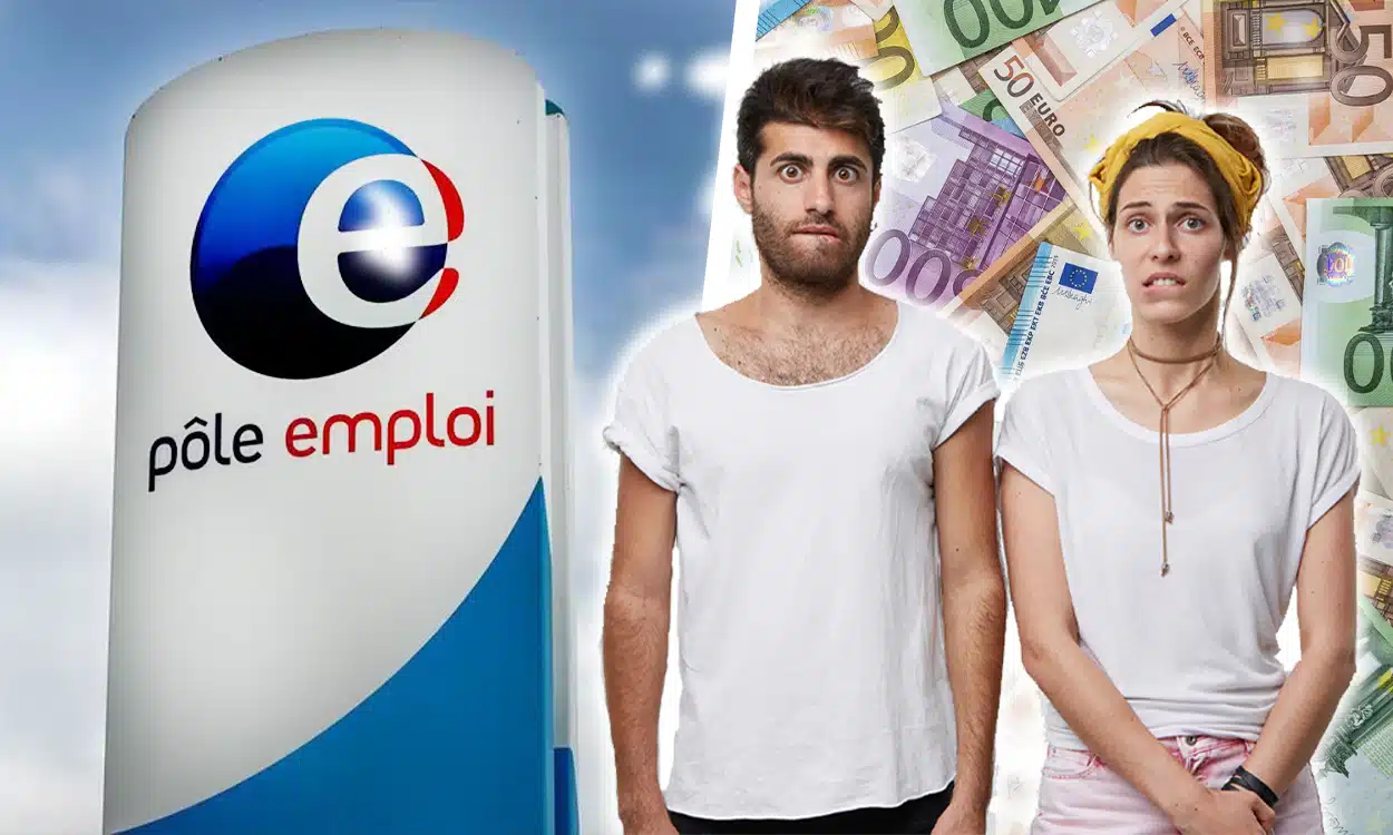 Pole emploi couple chômeurs triste