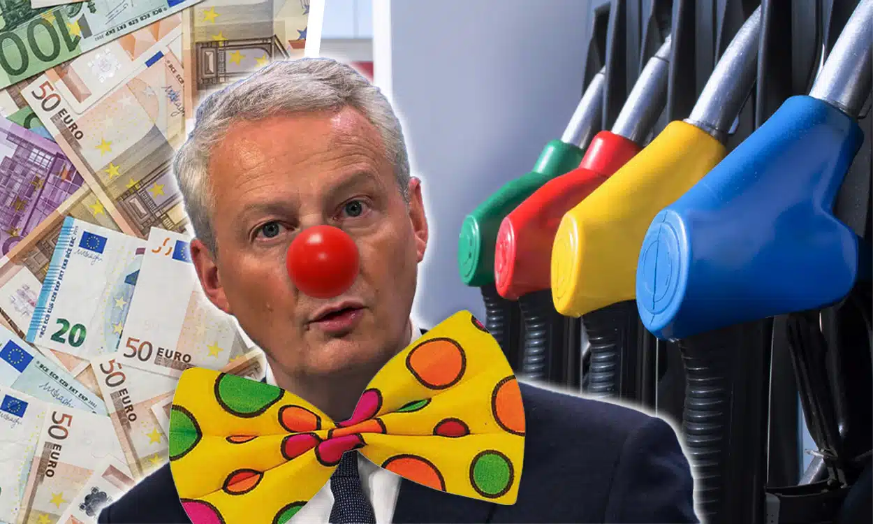 Bruno le Maire clown carburant