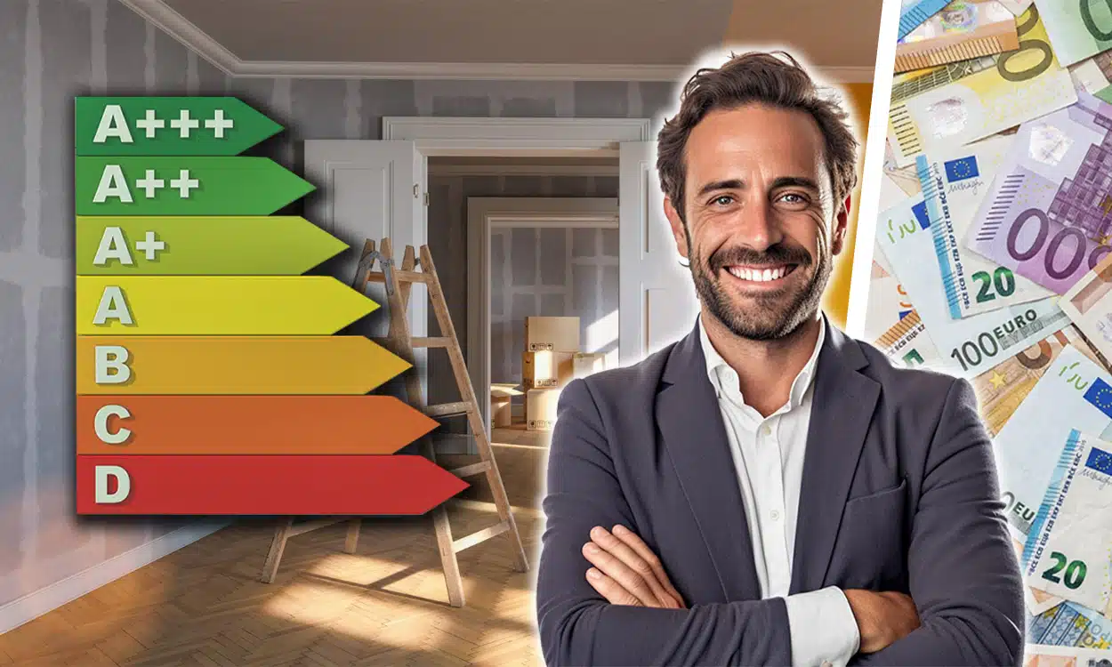 Propriétaire réalisant des travaux de rénovation énergétique pour faire des économies