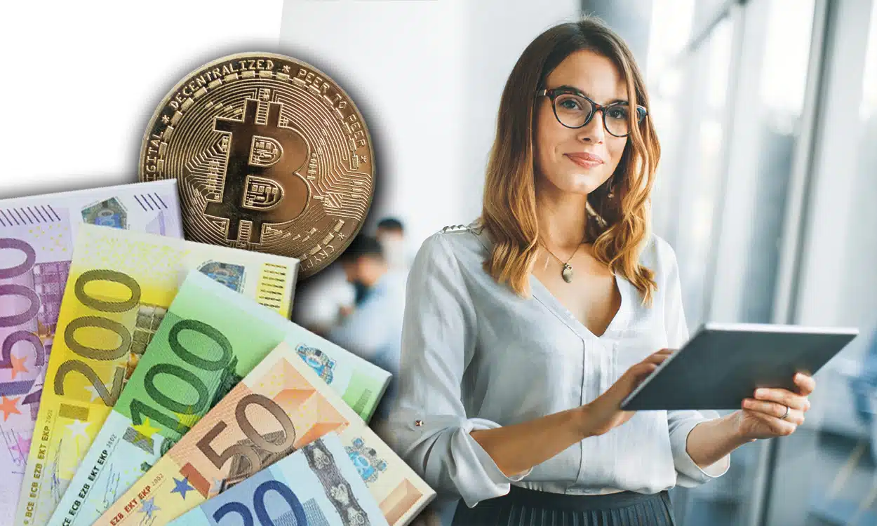 Belle jeune femme qui diversifie ses investissements