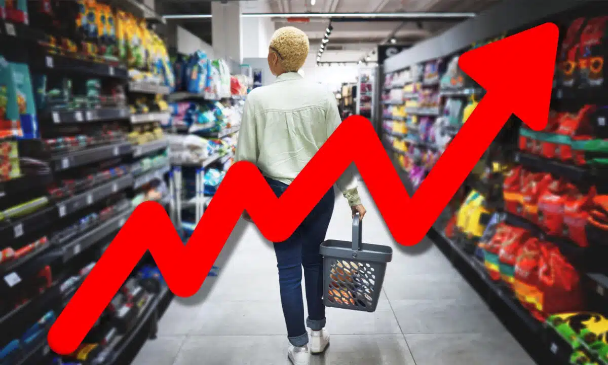 Inflation dans un supermarché