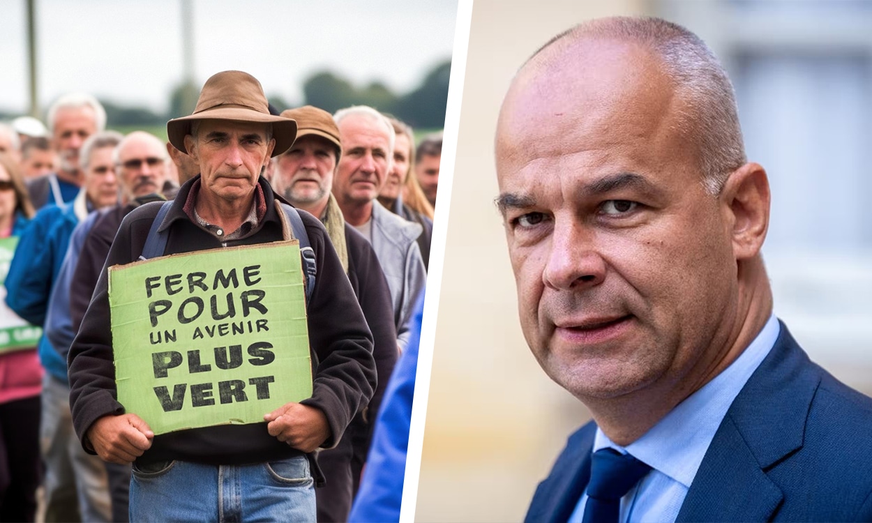 Agriculteurs en colère et Arnaud Rousseau, le président de la FNSEA et du groupe Avril