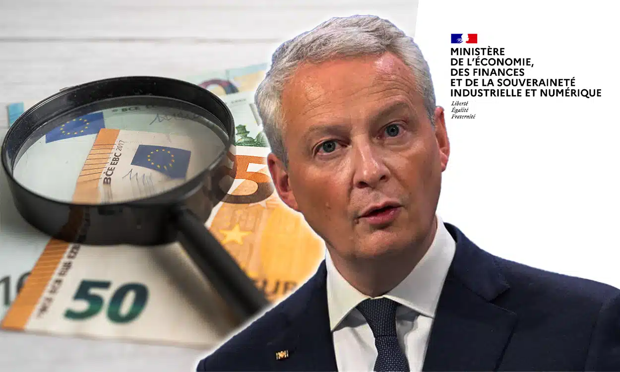 Bruno Le Maire devant de l'argent