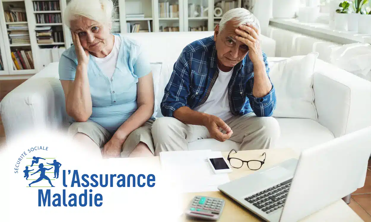 Un couple de seniors inquiets pour l'Assurance Maladie