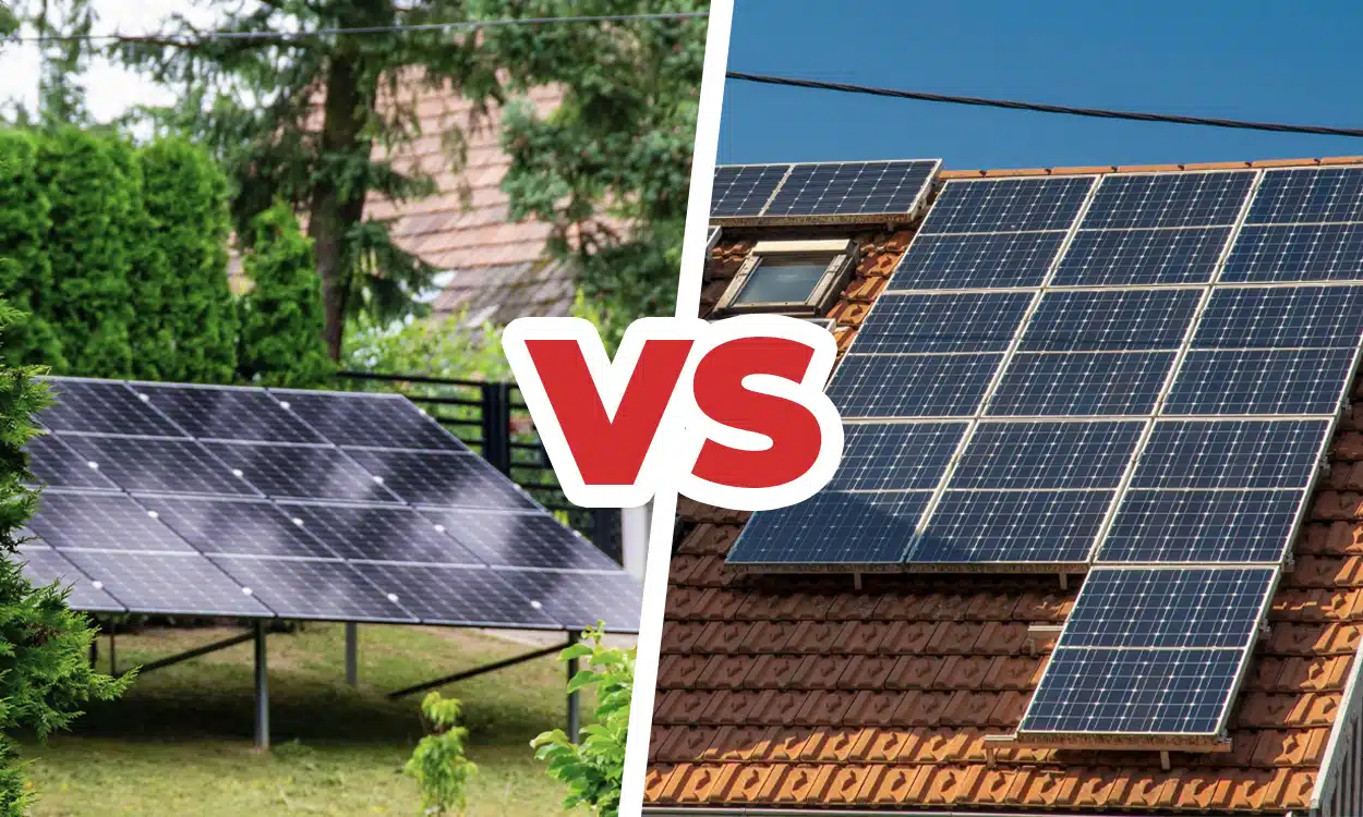 Panneaux solaire au sol dans un jardin ou sur un toit de maison ?