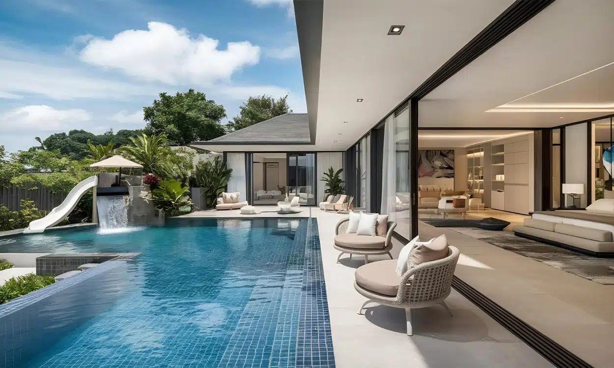 Villa luxueuse avec piscine ensoleillée